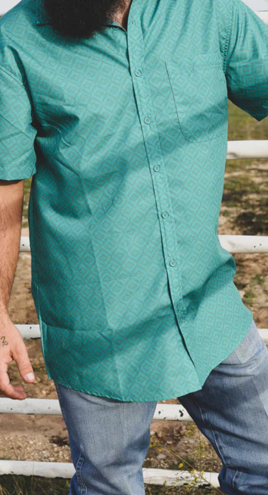 Turquoise Men Shirt