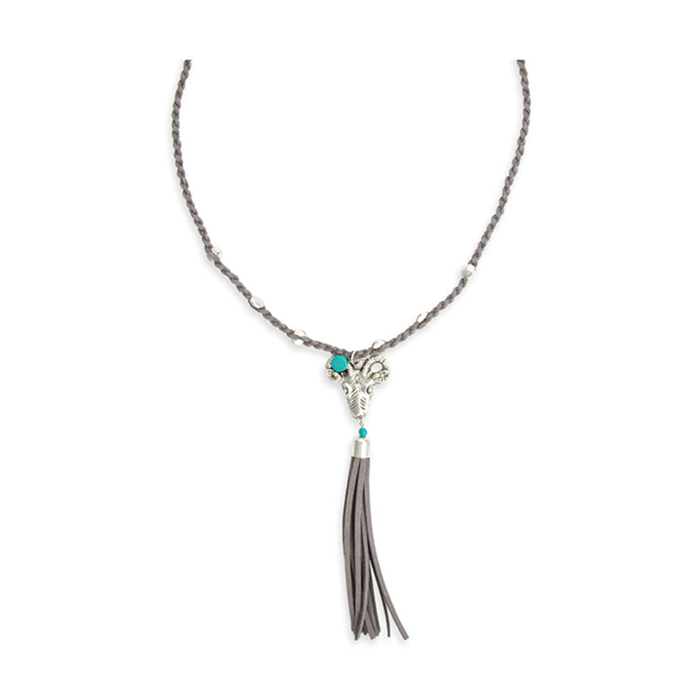 Myra Canyon Ram Braid & Tassled Necklace