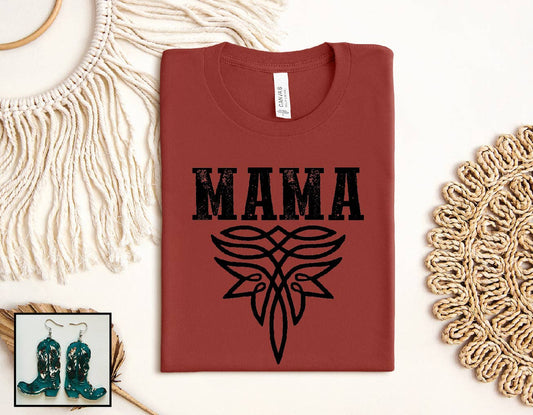 Mama Western Boot Stitch T-Shirt