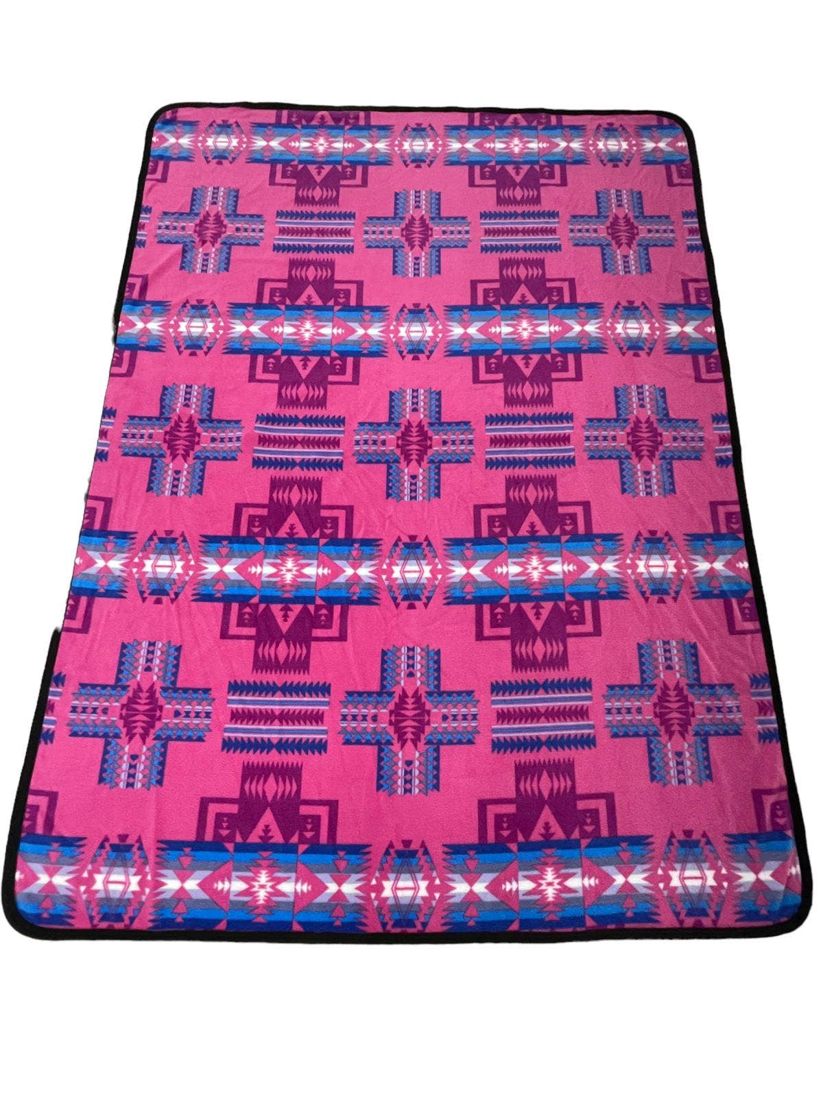 Pink Aztec Fleece Blanket Full Size 60x 80 Inches