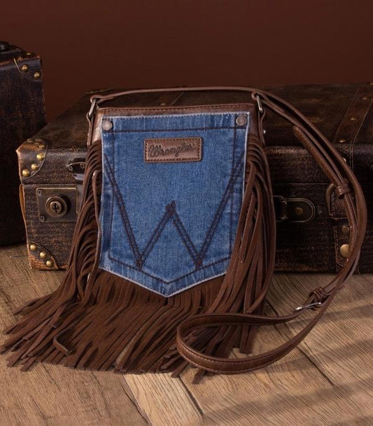 Wrangler Fringe Crossbody Dark Brown