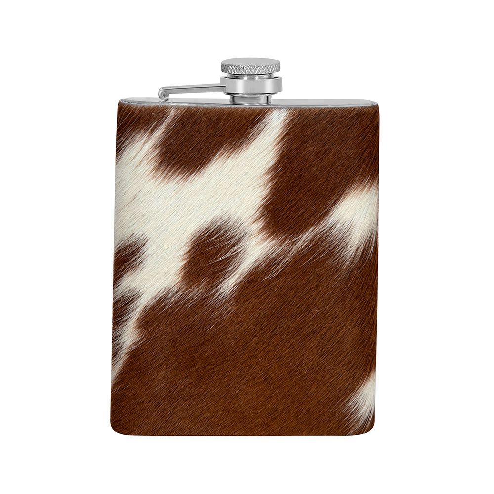 Myra Mountain Trail Flask in Caramel Hair-on Hide