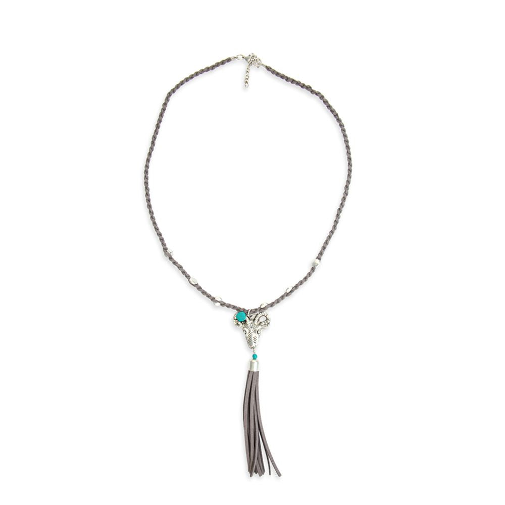 Myra Canyon Ram Braid & Tassled Necklace