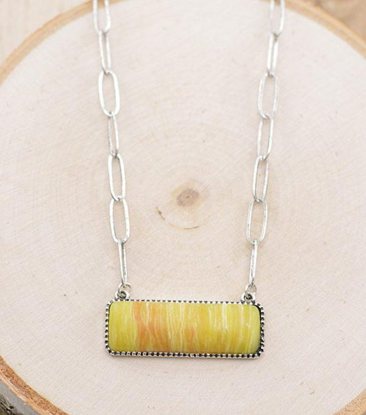 Yellow Bar Necklace