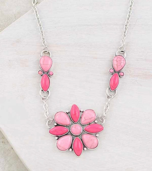 Pink western necklace