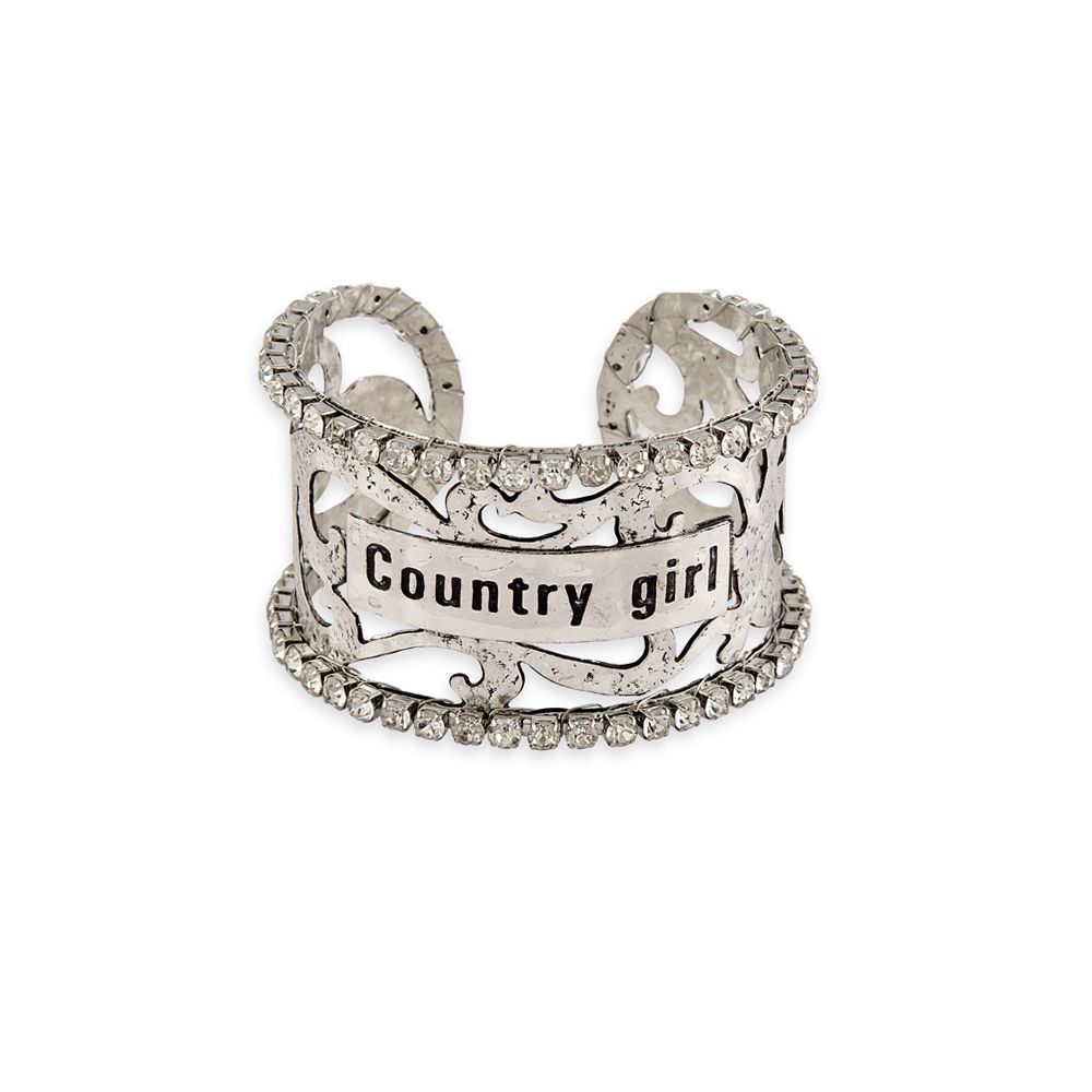 Myra Country Girl Silver Cuff Bracelet