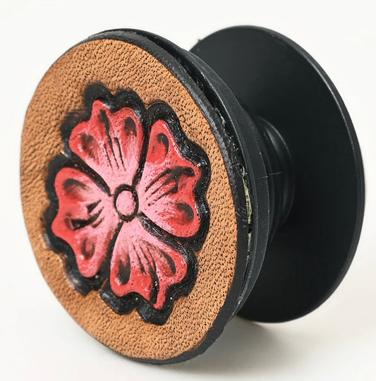 American Darling Tooled Leather Pop Socket