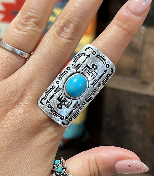 Turquoise Thunderbird Ring