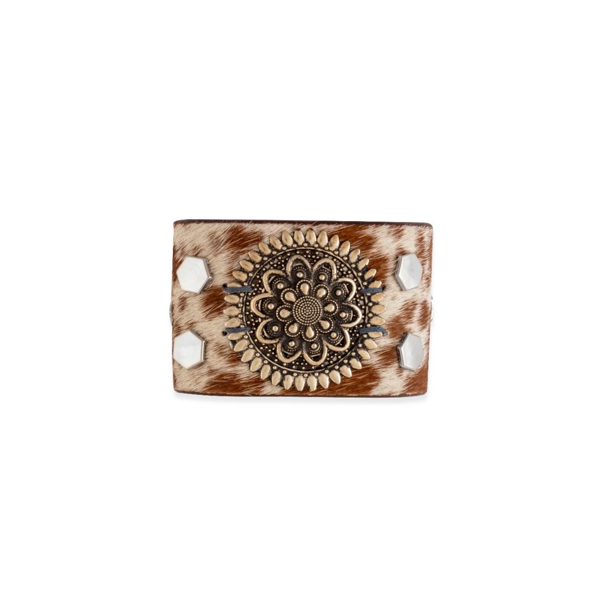 Myra Brandianna Hair-on Hide Cuff Bracelet in Brown