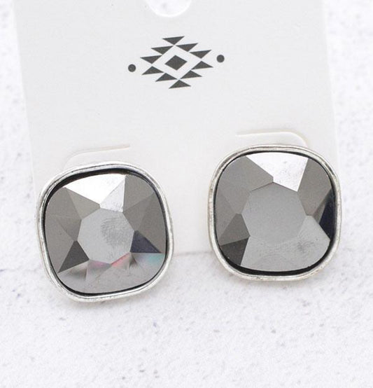 Chrome Stub earrings ￼