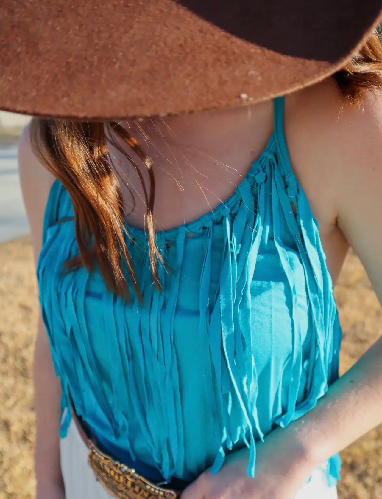 Fringe Teal Tank