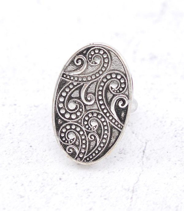 Silver Oval Stretch Ring