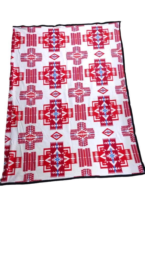 Full Fleece Throw Blanket Aztec 60x80"