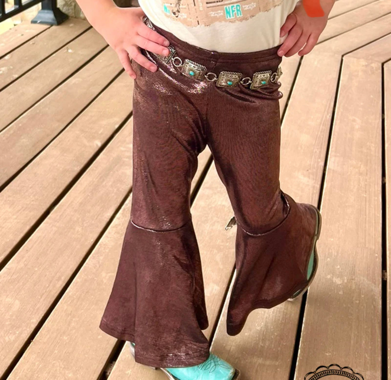 Copper Bell Bottom Pants