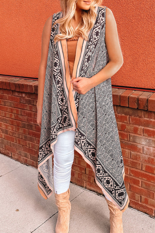 Khaki Boho Kimono