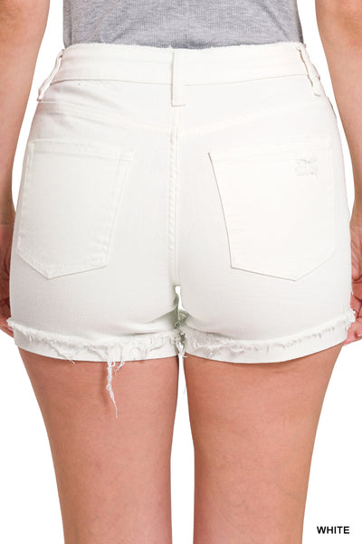 White Denim Shorts