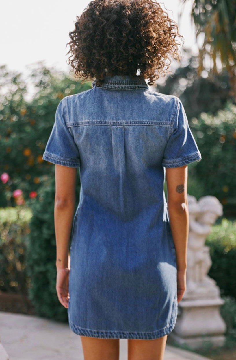 Kancan Denim Dress With Pockets