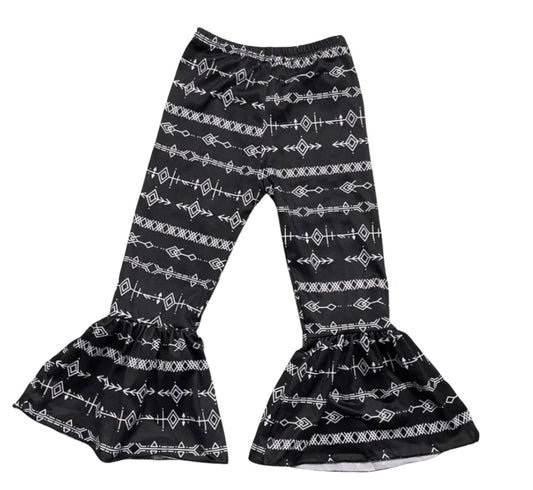 Black & White Aztec Bell Bottoms