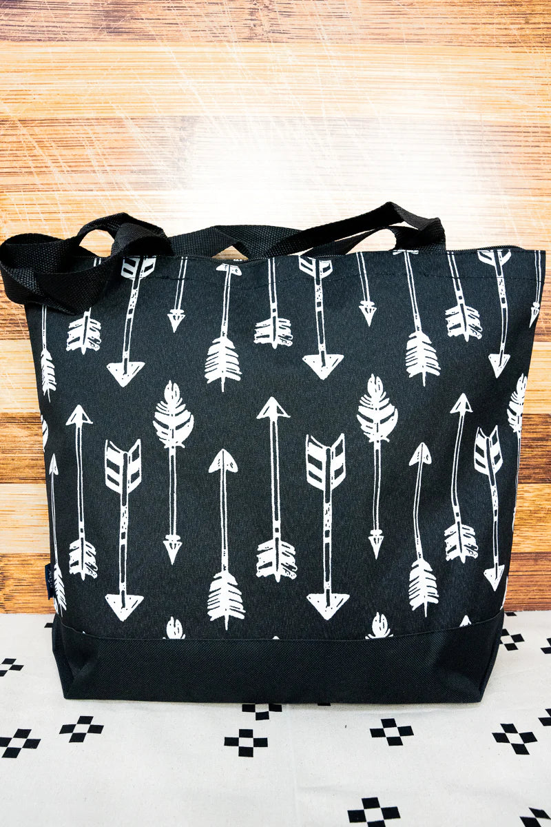 Black & White Arrow Weekender Bag