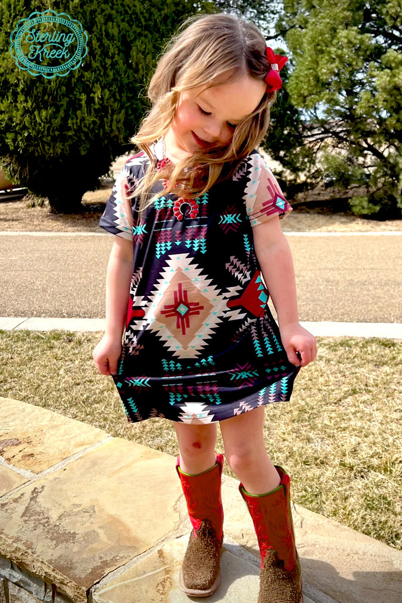 Virginia Blue Bell Aztec KIDS Dress (Mommy & Me)