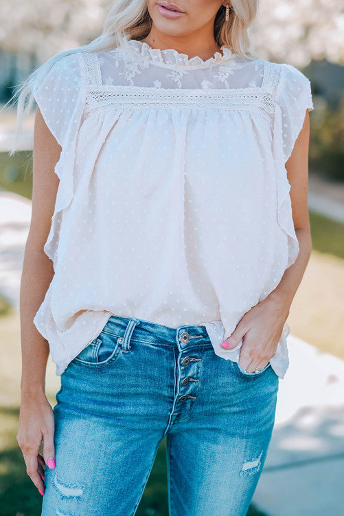 Ivory Butterfly Sleeve Blouse