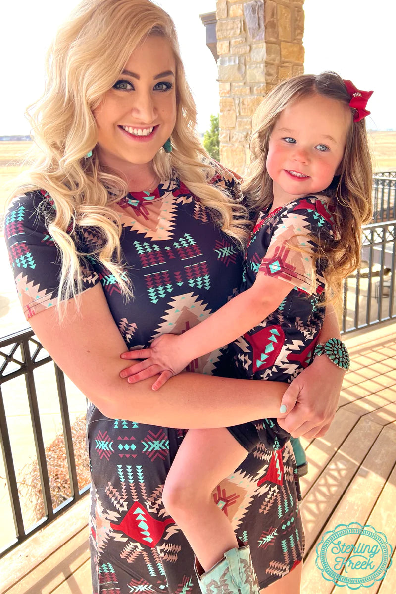 Virginia Blue Bell Aztec KIDS Dress (Mommy & Me)